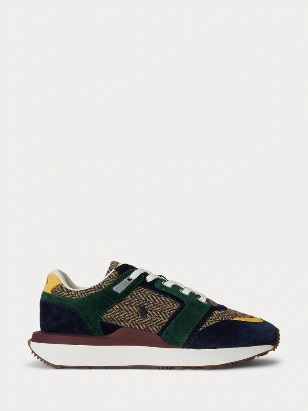 NWB polo ralph lauren men train 89 Harris Tweed Sneaker